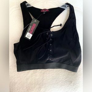 Seductions lace up top size small